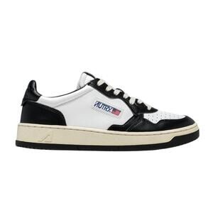 NEW AUTRY women's medalist low sneakers in white and black